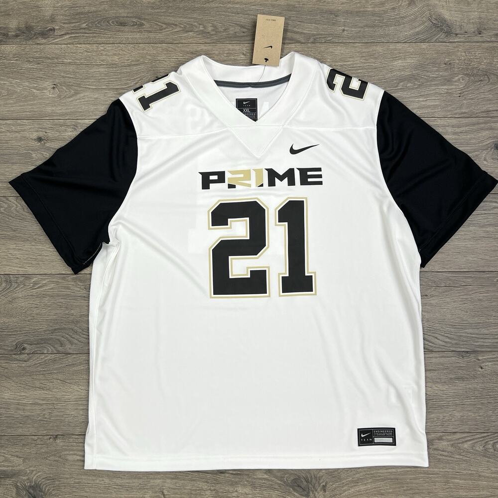Nike Prime Sadeur Sanders Jersey Size 2XL Mens White Prime 2.0 #21 Football